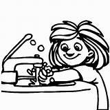 Wash Your Hands Coloring Sheet sketch template