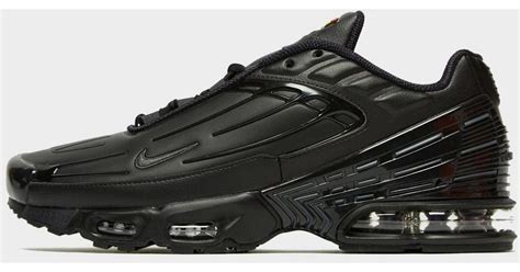 Nike Leather Air Max Plus Iii in Black/Dark Smoke Grey (Black) for Men ...