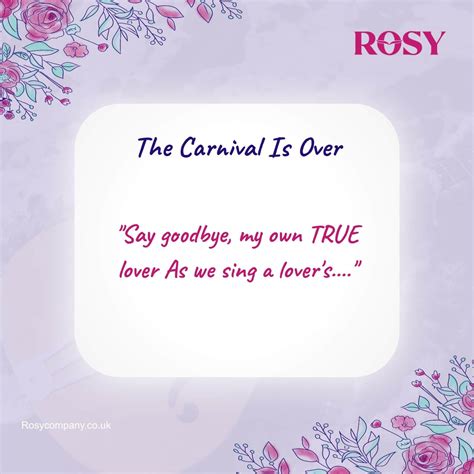 The Carnival Is Over - [Includes Video & Lyrics]