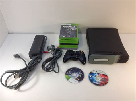 Microsoft Xbox 360 Elite Matte Black HDMI 60GB HDD Game Console Bundle ...