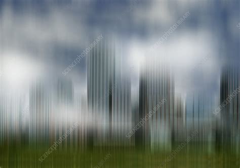 Blurred cityscape, illustration - Stock Image - C039/8124 - Science ...