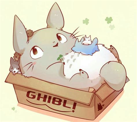 My Neighbor Totoro, cute, box, puppies, text; Studio Ghibli | Totoro art, Totoro, Studio ghibli ...