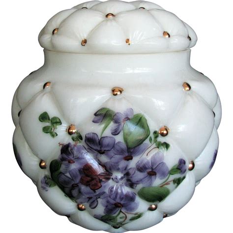 Vintage Consolidated Con Cora Regent Violet Glass Vase Jar from Graceful Antiques and Vintage ...