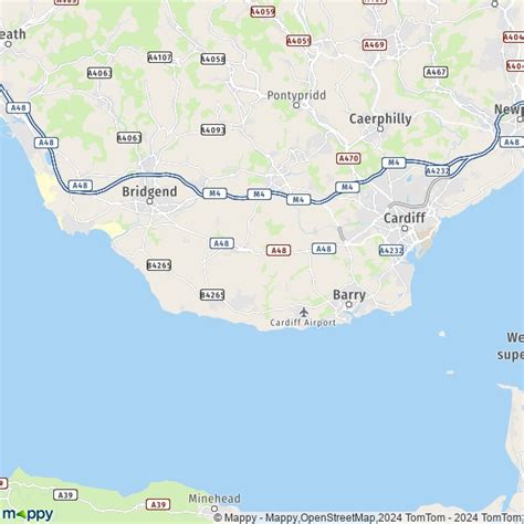 Map Rhoose: map of Rhoose (CF62 3) and practical information