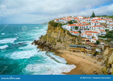Azenhas Do Mar, Sintra, Portugal Coastal Town Stock Photo - Image of lisboa, landmark: 98072132