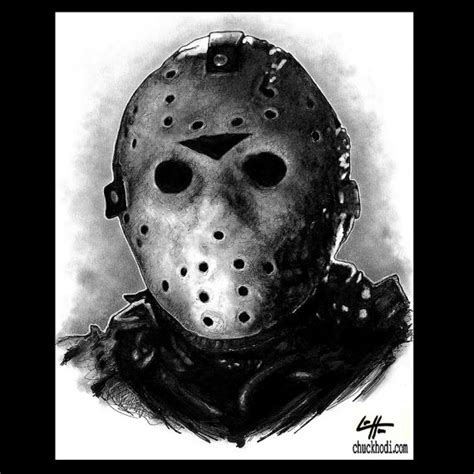 Jason Voorhees Mask Drawing at PaintingValley.com | Explore collection ...