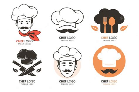 Flat design chef logo templates - Stokverse