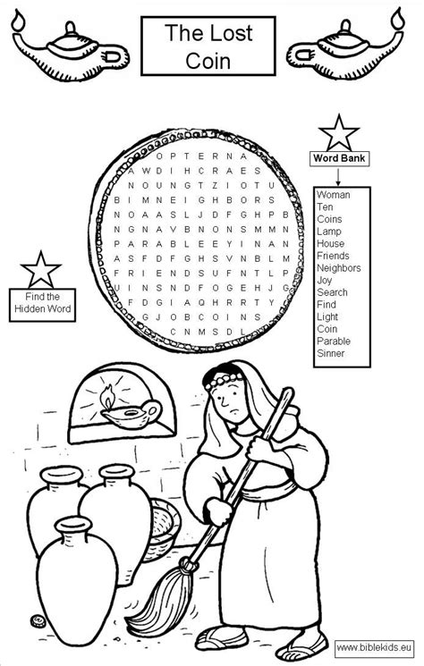 Luke 15: Lost Coin Word Search Puzzle