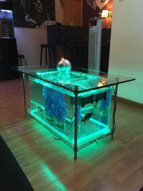 Aquarium Coffee Table | Fish tank coffee table, Aquarium coffee table ...