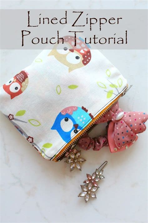 Zipper Pouch Tutorial With Lining, 15 Minutes Sewing Project