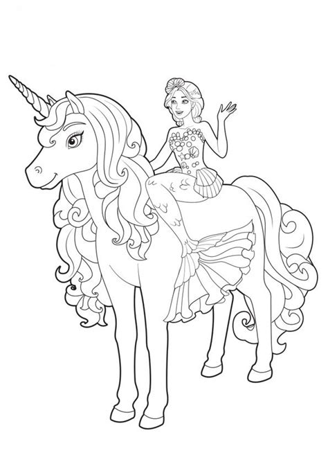 Unicorn Coloring Pages - Coloring Pages For Kids And Adults | Coloriage barbie, Licorne ...