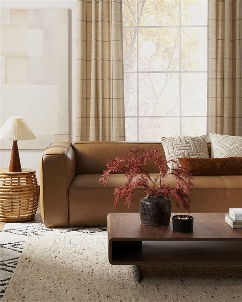Beige Leather Sofa Decorating Ideas | Baci Living Room