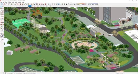 Sketchup Landscape Site Design 409 3D model | CGTrader