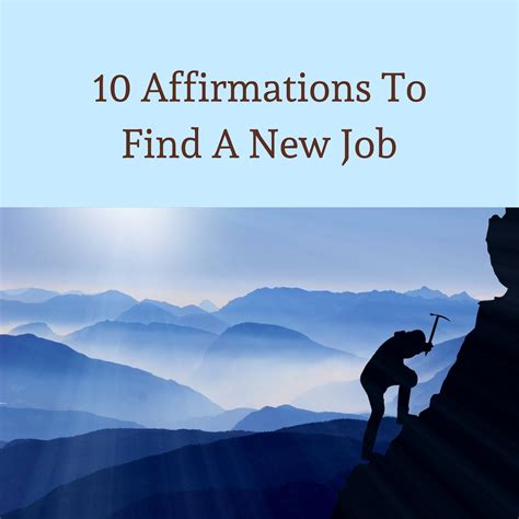 10 Affirmations to Find A New Job Careers Positive Mindset | Etsy