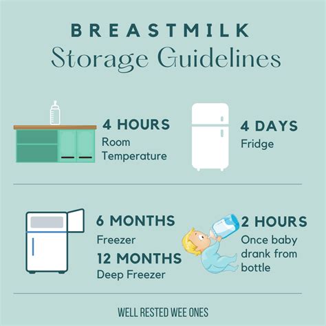 Breastmilk Storage Guidelines - Well Rested Wee Ones