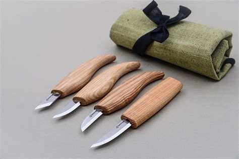 S07 - Basic Set of 4 Knives - Beaver Craft – wood carving tools from Ukraine with worldwide shipping