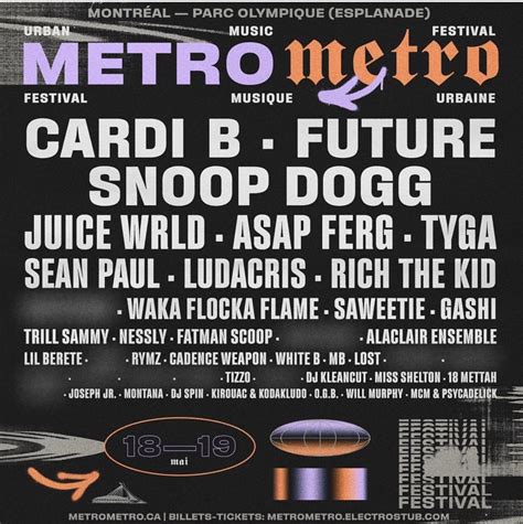 Metro Metro Inaugural Lineup- Montreal, Quebec : r/festivals