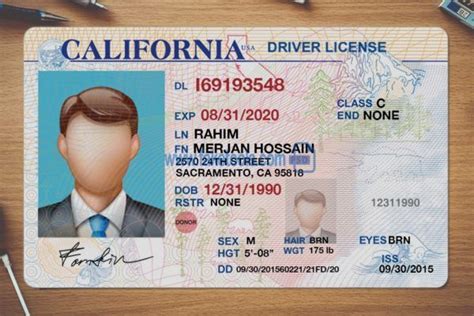 California state id template - lasopaworthy