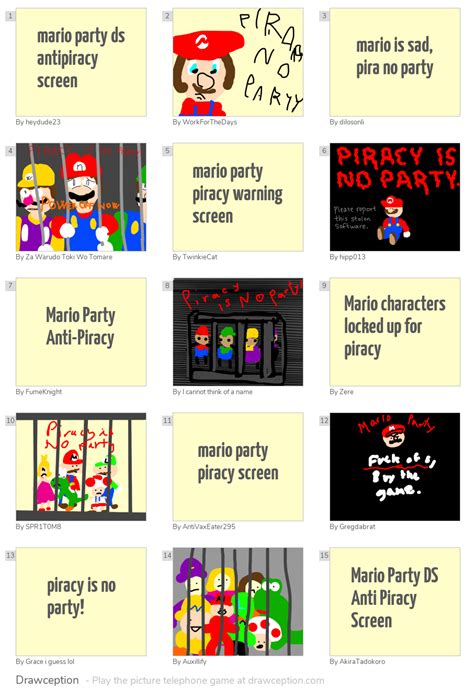 mario party ds antipiracy screen - Drawception