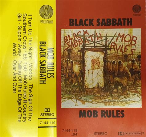 Black Sabbath - Mob Rules (1981, Cassette) | Discogs