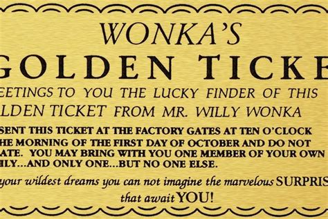 Printable Wonka Golden Ticket Template