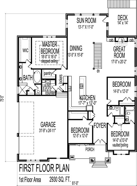 Craftsman 4 bedroom bungalow homes floor plans Atlanta Augusta Macon Georgia Columbus Sava ...