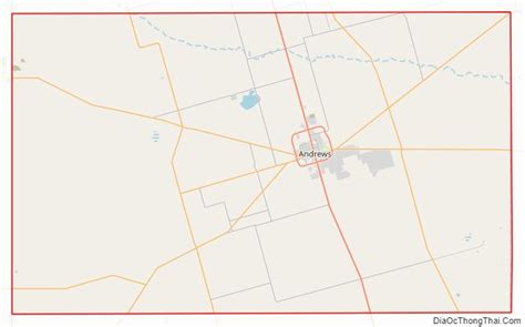 Map of Andrews County, Texas - Thong Thai Real