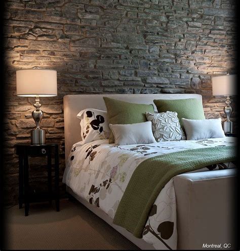 Cultured Stone Grey Southern Ledgestone condo apartment bedroom feature ...