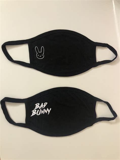 Bad bunny face mask | Etsy