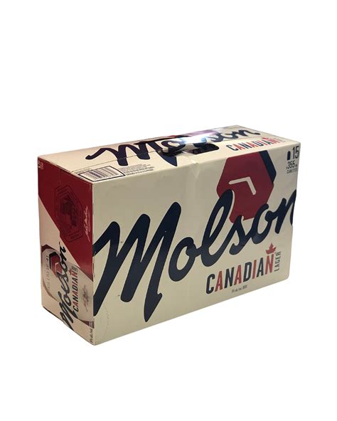 Molson Canadian Lager Beer - pack of 15 - Polo Liquor