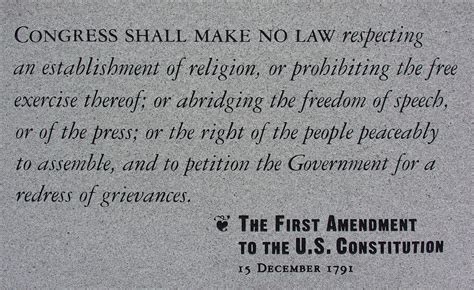 The First Amendment | This stone plaque guards the "First Am… | Flickr