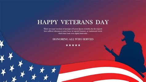 Happy Veterans Day PowerPoint Template - SlideKit