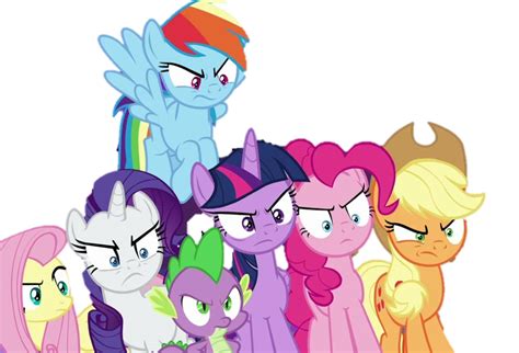 Angry Mane Six by DarkMoonAnimation on DeviantArt