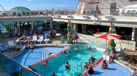 The Swimming Pool Area Aboard the Royal Caribbean Independence of the ...