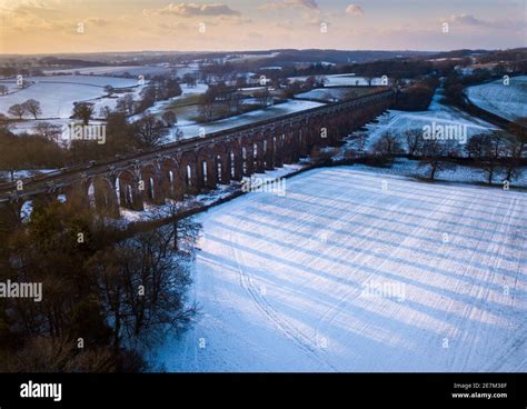 Ouse Valley or Balcombe viaduct at sunrise in winter, West Sussex, UK. February Stock Photo - Alamy