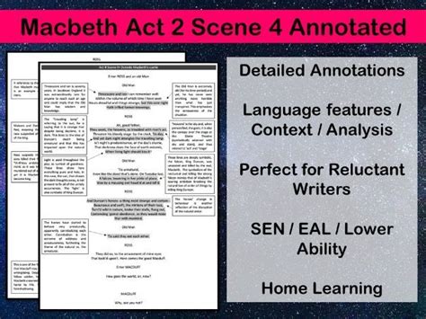 Macbeth Act 2 Scene 4 Annotated | Teaching Resources