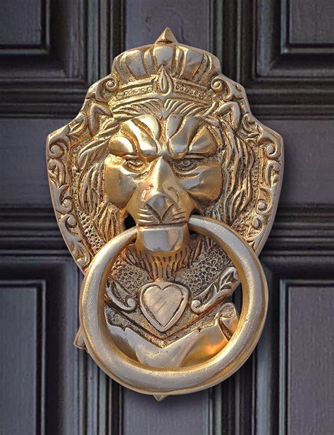 PRACTICAL Door Knockers - SouvNear 6" Lion Door Knocker with Hardware Large Antique Finish Lion ...