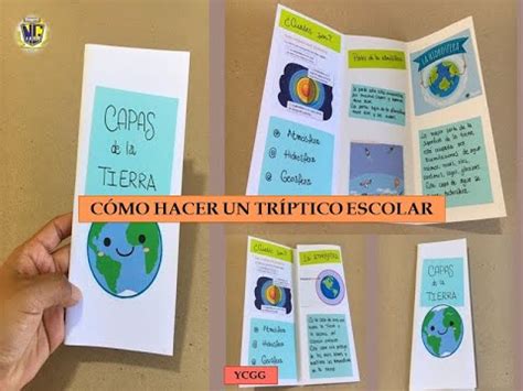 COMO HACER UN TRIPTICO ESCOLAR - YouTube