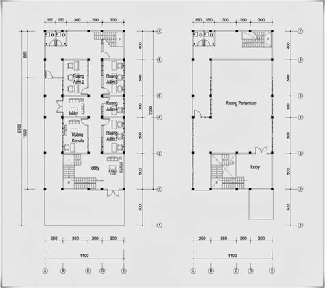 Gambar Autocad Gedung Serbaguna - Homecare24