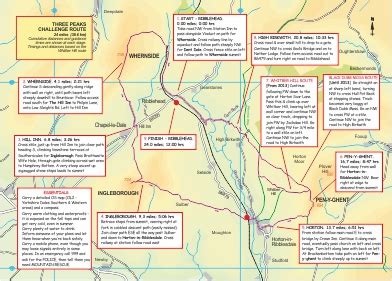 Yorkshire Three Peaks Challenge Route