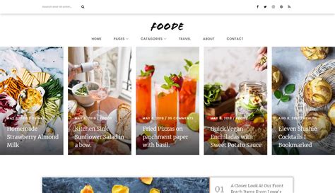 Foode: a Free Food Blog Website Template | Best Free HTML/CSS Templates