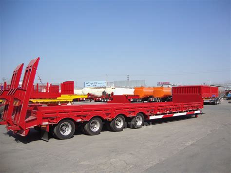 4 axle 30 tons to 100 tons low bed truck trailer with lowbed height for sale