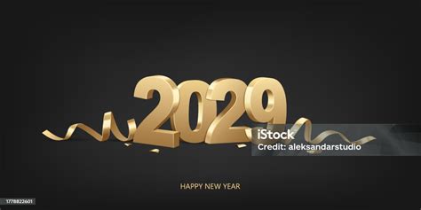 Happy New Year 2029 Stock Illustration - Download Image Now - 2029 ...