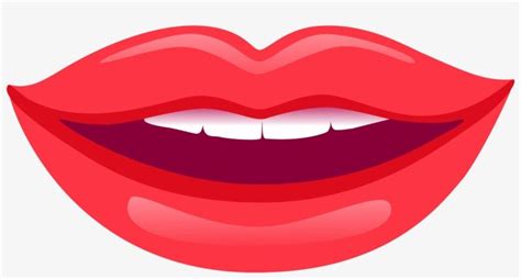 Cartoon Smiling Lips PNG - Free Download