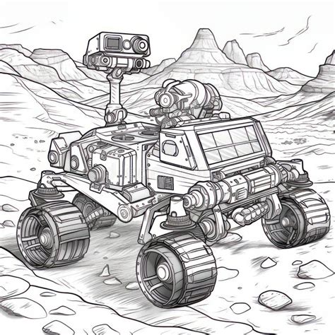 Mars Rovers Coloring Page for Kids Stock Image - Image of rover, education: 278077491