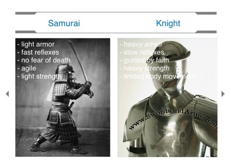 Knight vs samurai - Screen 2 on FlowVella - Presentation Software for Mac iPad and iPhone