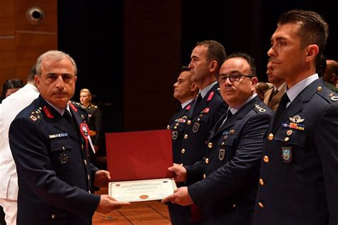 Turkish Air Force Commander giving their diplomas to officers who ...