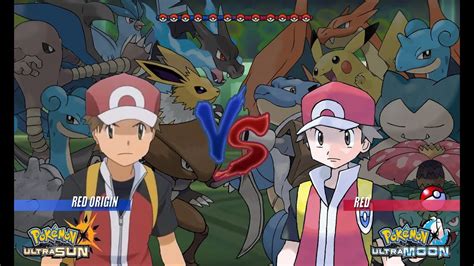 Pokemon Battle USUM: Red Origins Vs Red (Pokémon Origins, Pokemon Wifi Battle) - YouTube