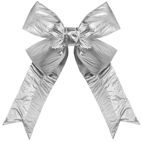 Silver Metallic 3D Lame Christmas Bow