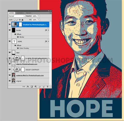 (FREE) Obama Hope Poster Generator | TUTORIAL & PS ACTION - Photoshop ...